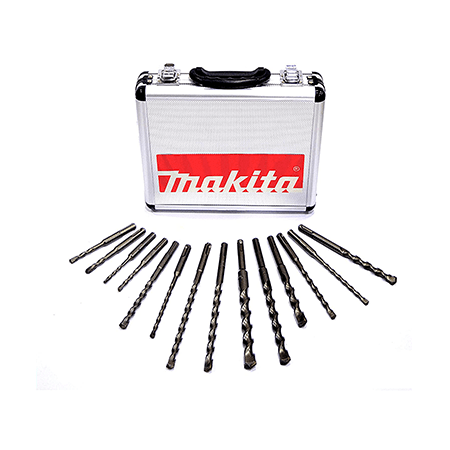 Makita SDS-PLUS Drill Bits Assorted 14Pcs With Aluminium Case