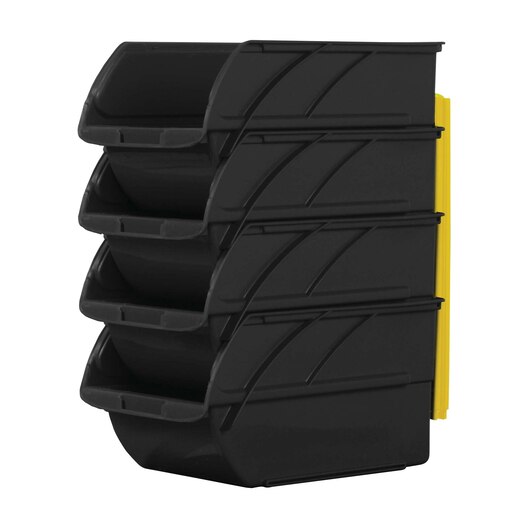4 pk Storage Bins with Wall Hangers